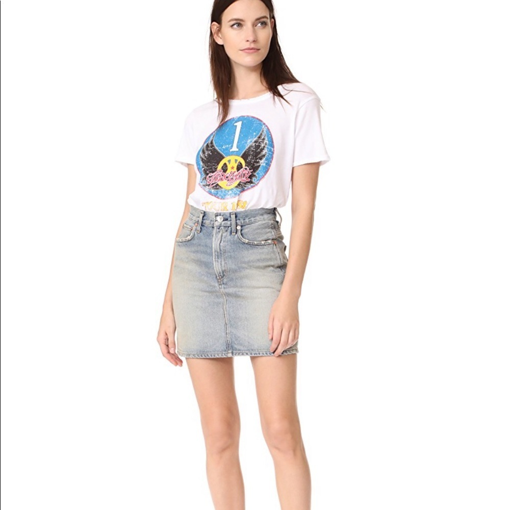 NEW • Agolde • Kat High Rise Mini Denim Skirt 26
